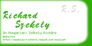 richard szekely business card