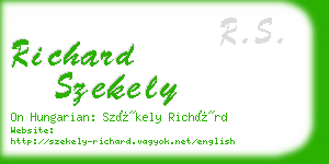 richard szekely business card